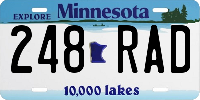 MN license plate 248RAD