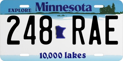 MN license plate 248RAE