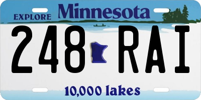 MN license plate 248RAI