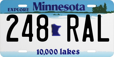 MN license plate 248RAL