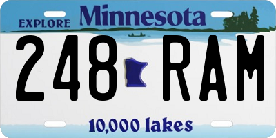 MN license plate 248RAM