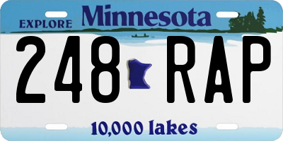 MN license plate 248RAP