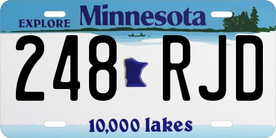 MN license plate 248RJD