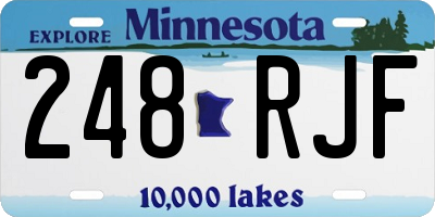 MN license plate 248RJF