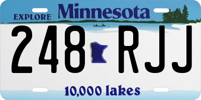 MN license plate 248RJJ