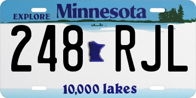 MN license plate 248RJL