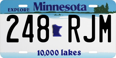 MN license plate 248RJM