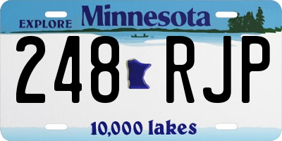 MN license plate 248RJP