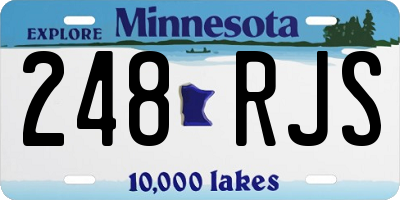 MN license plate 248RJS