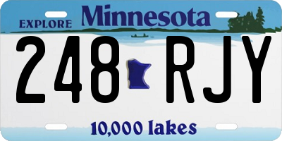 MN license plate 248RJY