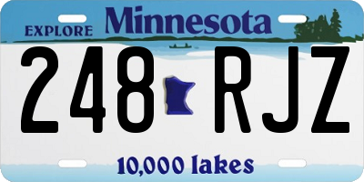 MN license plate 248RJZ