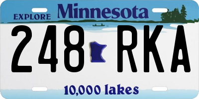 MN license plate 248RKA