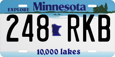 MN license plate 248RKB
