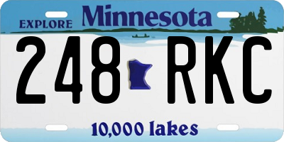 MN license plate 248RKC