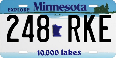 MN license plate 248RKE
