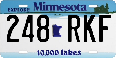 MN license plate 248RKF