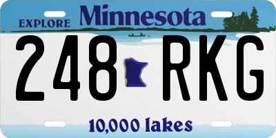 MN license plate 248RKG
