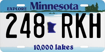 MN license plate 248RKH