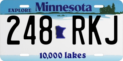 MN license plate 248RKJ