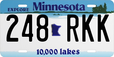 MN license plate 248RKK