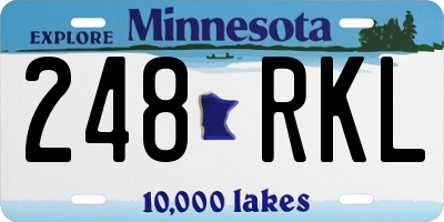 MN license plate 248RKL