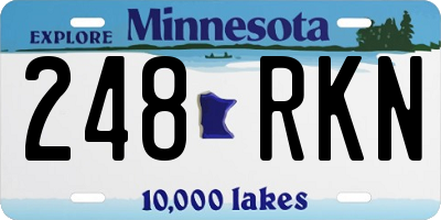 MN license plate 248RKN