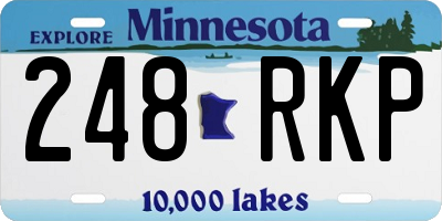 MN license plate 248RKP