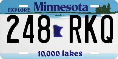 MN license plate 248RKQ