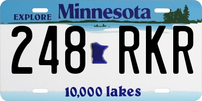 MN license plate 248RKR