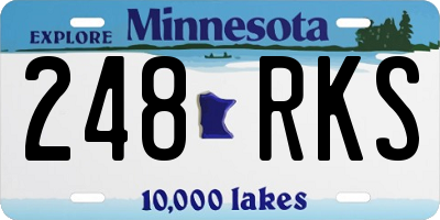 MN license plate 248RKS