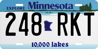 MN license plate 248RKT