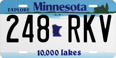MN license plate 248RKV