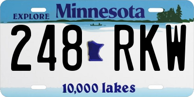 MN license plate 248RKW