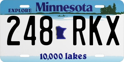 MN license plate 248RKX