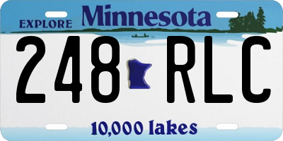 MN license plate 248RLC