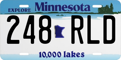 MN license plate 248RLD