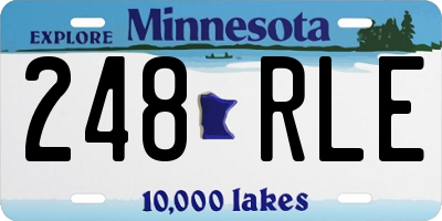 MN license plate 248RLE