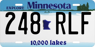 MN license plate 248RLF