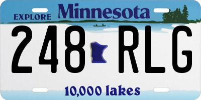 MN license plate 248RLG