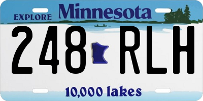 MN license plate 248RLH