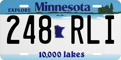 MN license plate 248RLI