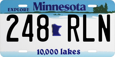 MN license plate 248RLN