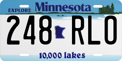 MN license plate 248RLO
