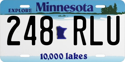 MN license plate 248RLU