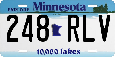 MN license plate 248RLV