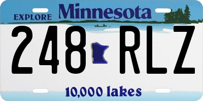 MN license plate 248RLZ