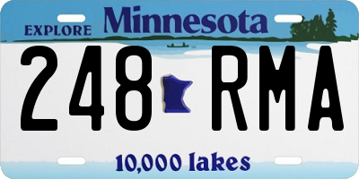 MN license plate 248RMA