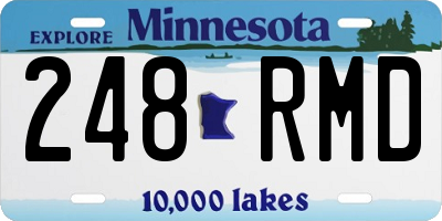 MN license plate 248RMD
