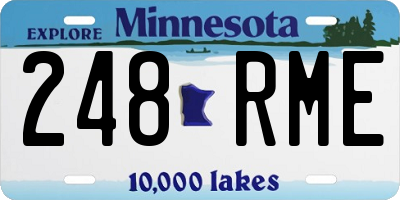 MN license plate 248RME