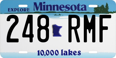 MN license plate 248RMF